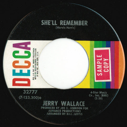 Jerry Wallace – She'll Remember / After You
