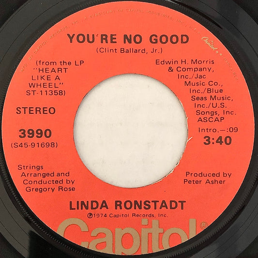 Linda Ronstadt – You're No Good / I Can't Help It (If I'm Still In Love With You)
