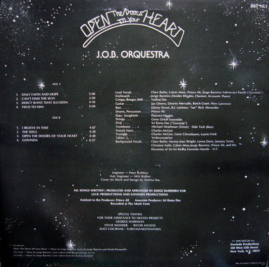 J.O.B. Orquestra – Open The Doors To Your Heart
