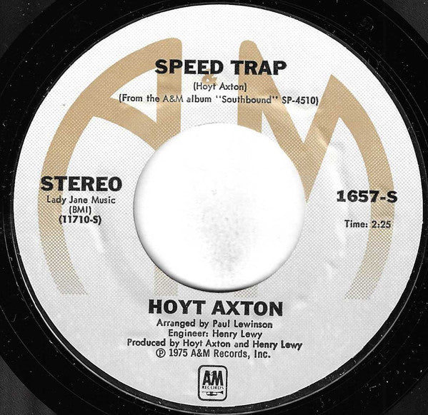 Hoyt Axton – Nashville / Speed Trap