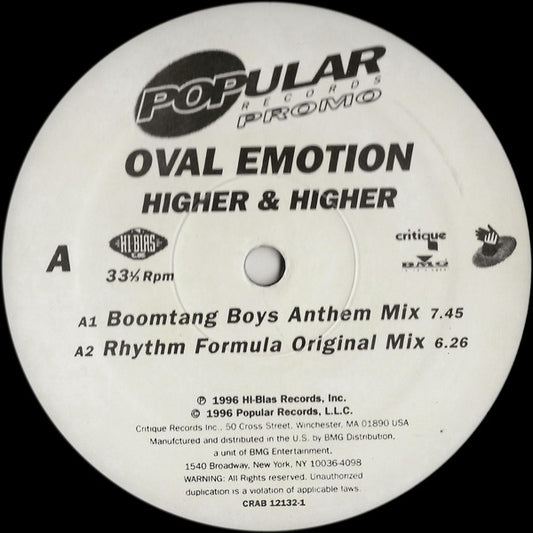 Oval Emotion – Higher & Higher