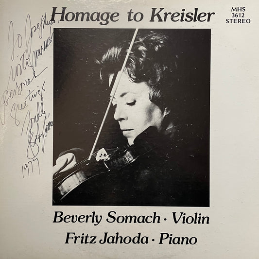 Beverly Somach, Fritz Jahoda / Homage To Kreisler
