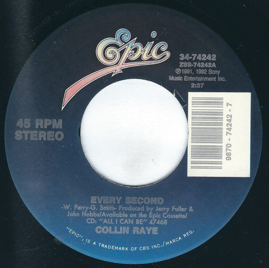 Collin Raye – Every Second / Any Old Stretch Of Blacktop