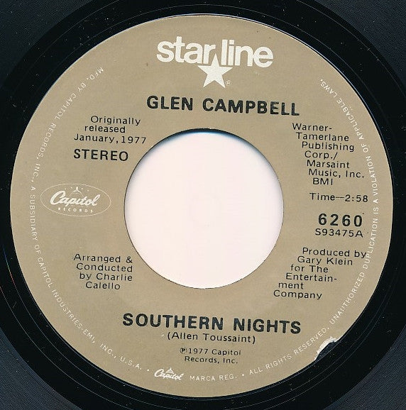 Glen Campbell – Southern Nights / Sunflower
