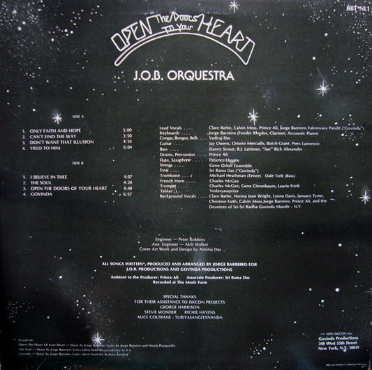 J.O.B. Orquestra – Open The Doors To Your Heart
