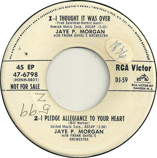 Tony Martin, Jaye P. Morgan – My Budapest / The Rainmaker / I Thought It Was Over / I Pledge Allegiance To Your Heart
